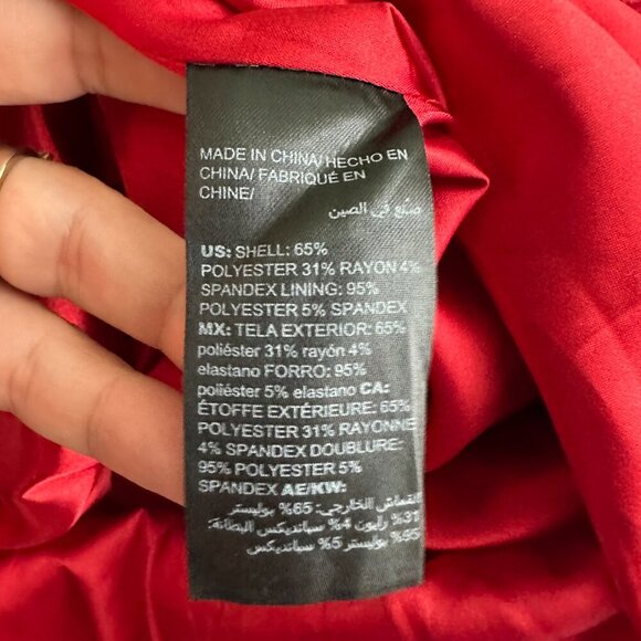 2/$30 WHBM Three Quarter Flare Sleeve Aline Dress Roman Red 4 #9990 - Picture 10 of 12